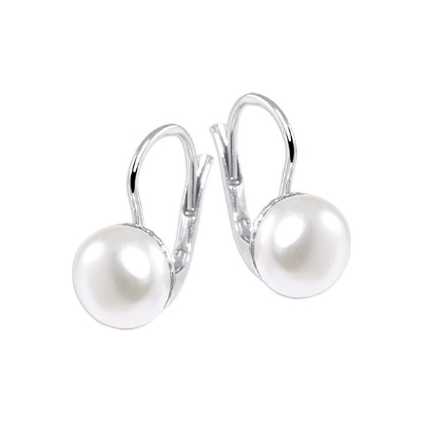 Soliter Elegantné strieborné náušnice so syntetickou perlou 438 001 66582231