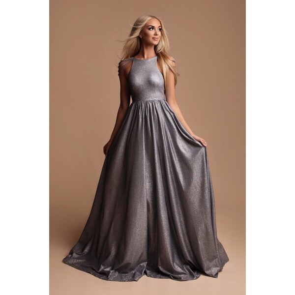 miadresses.sk Strieborné trblietavé šaty s korálikmi 46667771