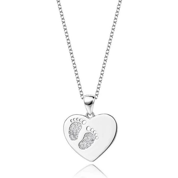 Olivie Strieborný náhrdelník SRDCE S NOŽIČKAMI 7920 46736869