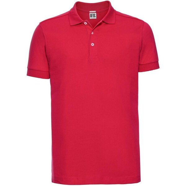 RUSSELL Mens T-shirt Stretch Polo R566M 95% smooth cotton ring-spun 5% 50513470