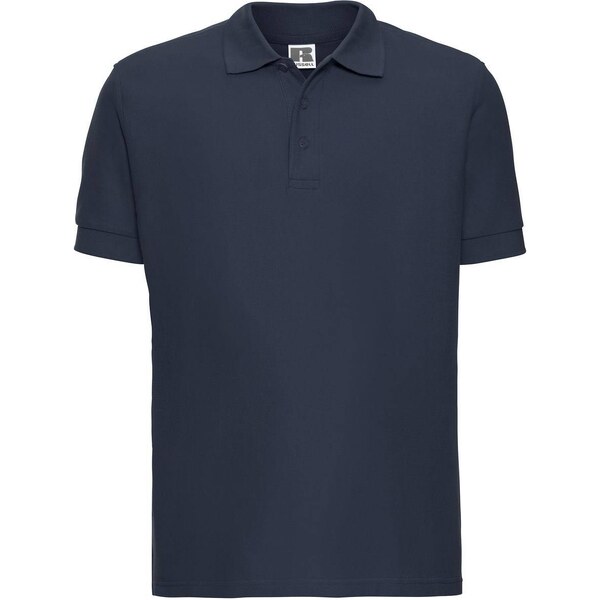 Mens navy blue cotton polo shirt Ultimate Russell 50547965