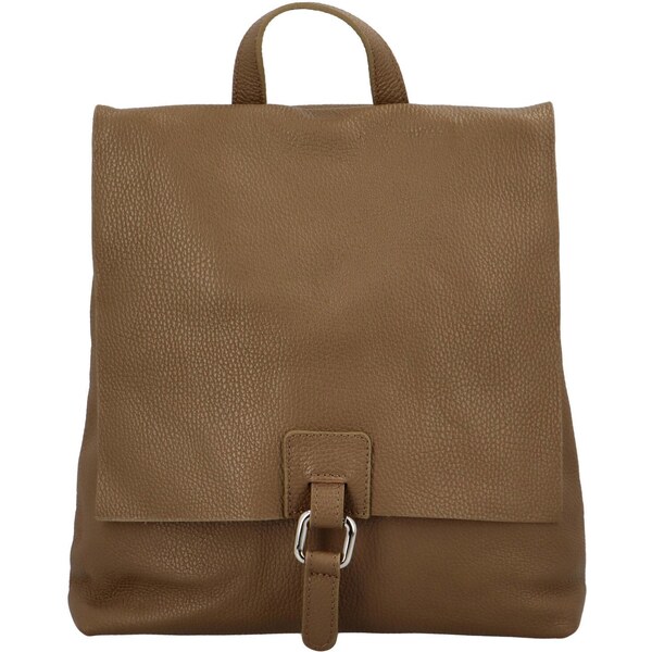 Dámsky kožený batôžtek/kabelka khaki - Delami Vera Pelle Francesco 48266272