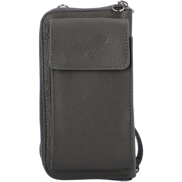 Delami Vera Pelle Dámska kožená crossbody kabelka tmavo šedá - Delami 60619205