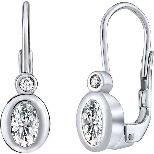 Ligot Strieborné náušnice s čírymi Swarovski zirkónmi SILVEGOB30758S 46720043