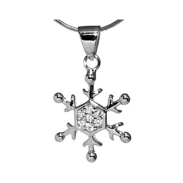 Ligot Strieborný prívesok snehová vločka JJJP0484_V 46719551
