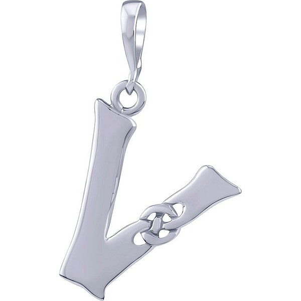 Ligot Keltský strieborný prívesok písmeno V PRMP13875 46719601