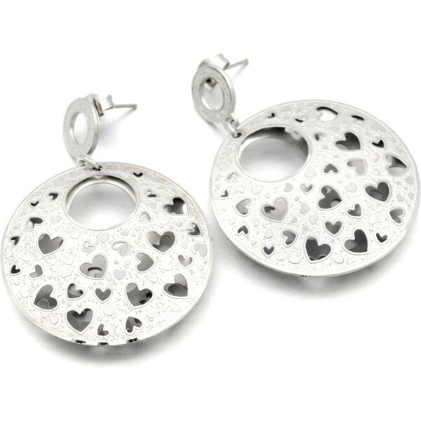 Ligot Náušnice z chirurgickej ocele Hearts ML117-44P 46719687