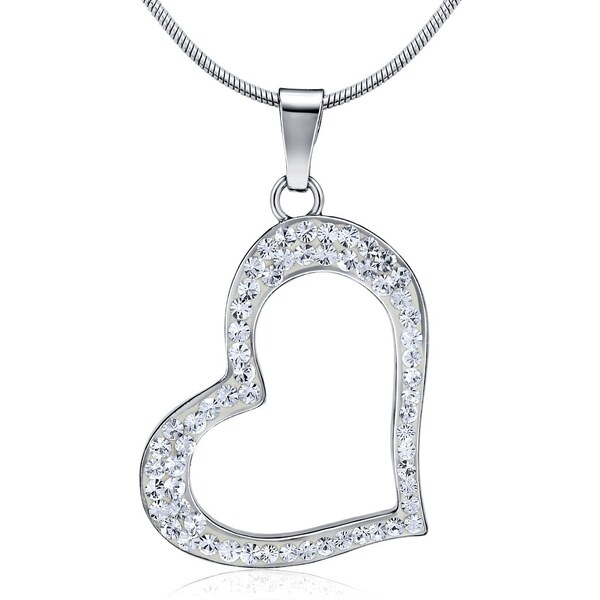 Ligot Strieborný prívesok srdce so Swarovski(R) Crystals SILVEGOB16086 46719759