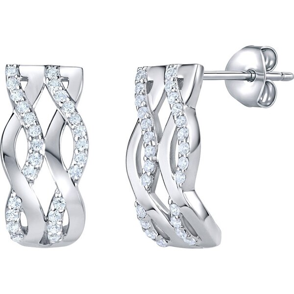 Ligot Strieborné náušničky VIENNA na puzety s mikro zirkónmi JJJEP0675 46719800