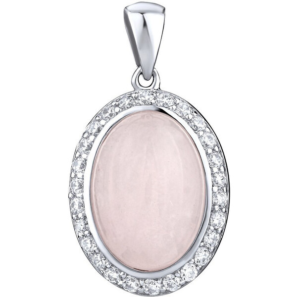 Ligot Strieborný prívesok s prírodným Ruženínom JST16919R 46719975