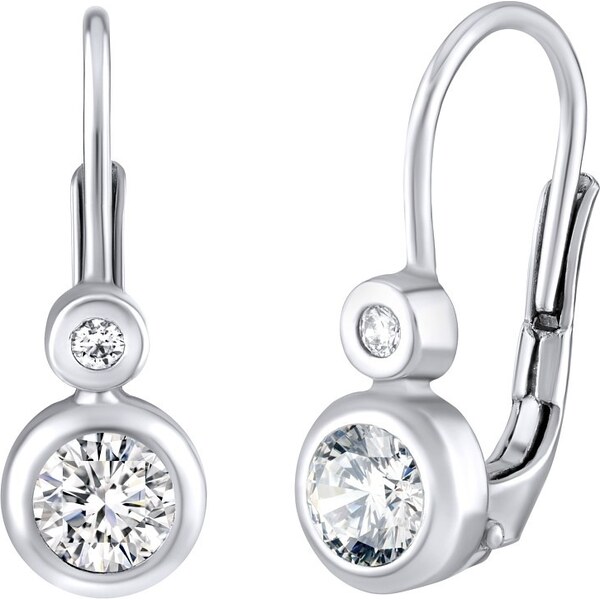 Ligot Strieborné náušnice s čírymi Swarovski zirkónmi SILVEGOB30759S 46720039