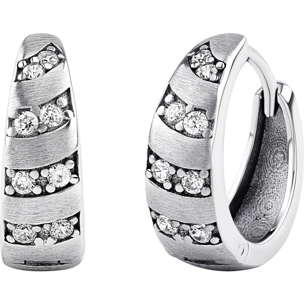 Ligot Strieborné náušnice MIA so zirkónmi QRE161K 46720115