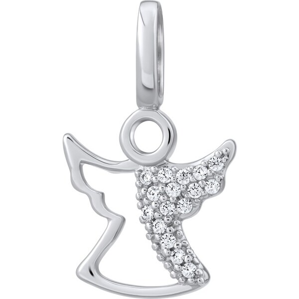 Ligot Strieborný prívesok anjel so zirkónmi FW9292 46720145