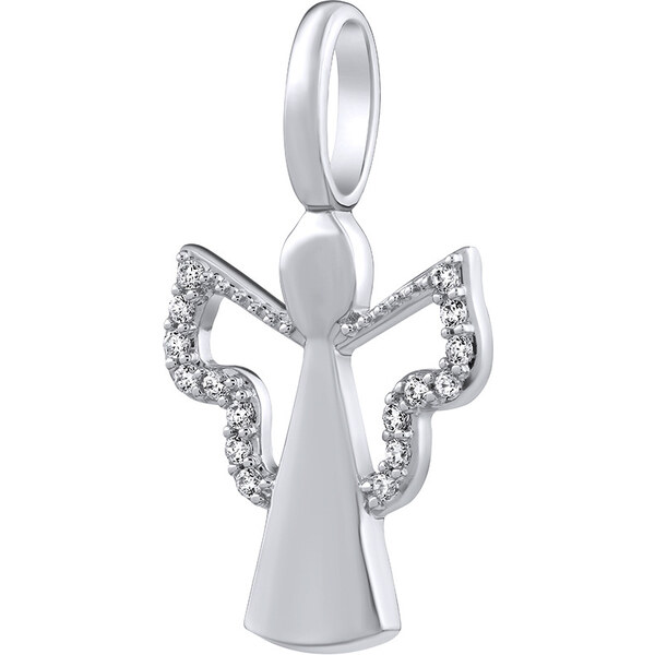 Ligot Strieborný prívesok anjel so zirkónmi FW9295P 46720148