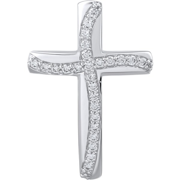 Ligot Strieborný prívesok krížik so zirkónmi FW1294 46720162