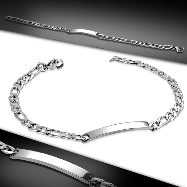 Ligot Oceľový náramok s ID štítkom 62426489