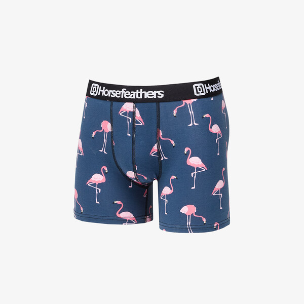 Boxerky Horsefeathers Sidney Boxer Shorts Blue/ Flamingos Print L 47101791