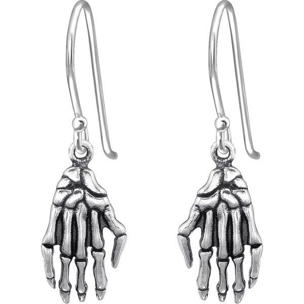MAJYA Strieborné náušnice KOSTRA RUKY 10728 64581348
