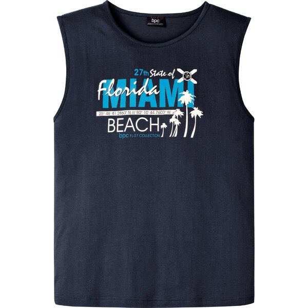 bonprix Tričko bez rukávov z čistej bio bavlny, farba modrá 44733374