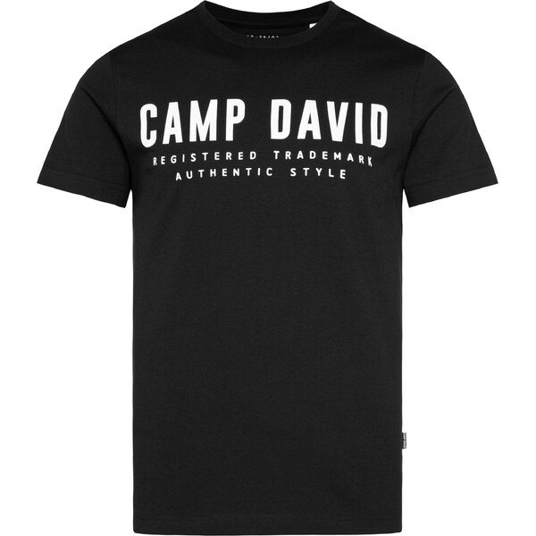 CAMP DAVID Tričko čierna / biela 57990202