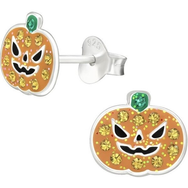 MAJYA Strieborné náušnice COLOR PUMPKIN 10727 64581349