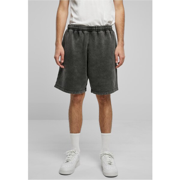 Urban Classics Black Heavy Stone Washed Sweat Shorts 50637529