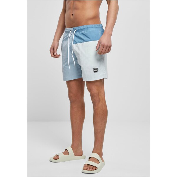 Urban Classics Mens Swimwear 3 Block Pastel Blue 50641340
