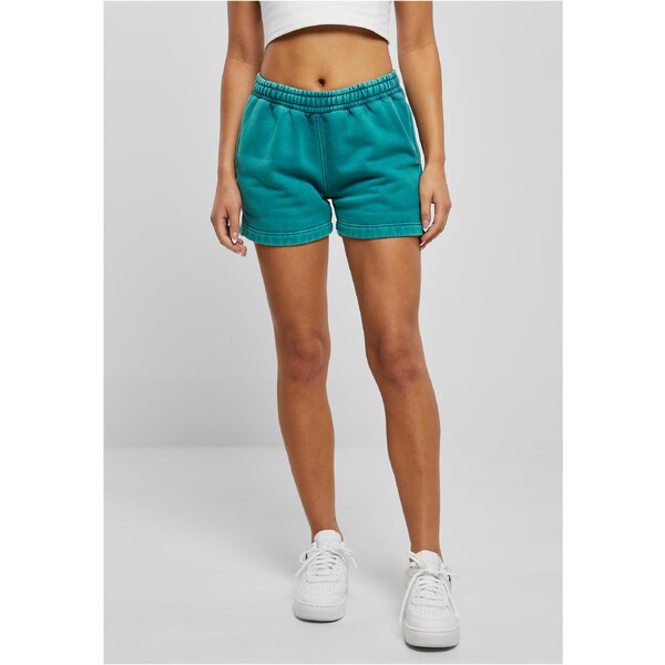 Urban Classics Womens Stone Washed Shorts - Watergreen 50686459