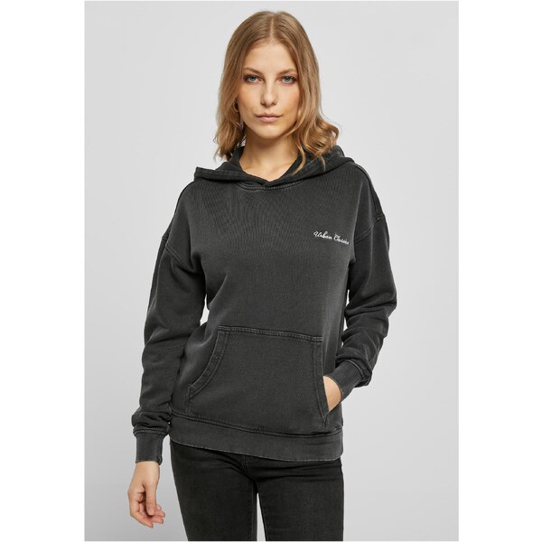 Urban Classics Womens small embroidery Terry Hoody black 50687171