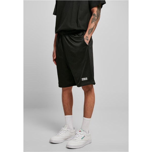 Urban Classics Mens Basic Mesh Shorts - Black 50682442