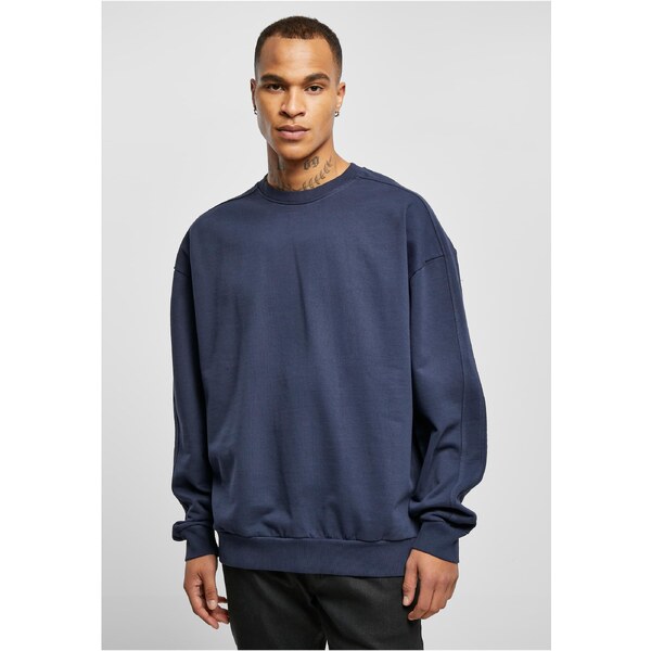 Urban Classics Heavy Terry Garment Dye Crew Dark Blue 50646564