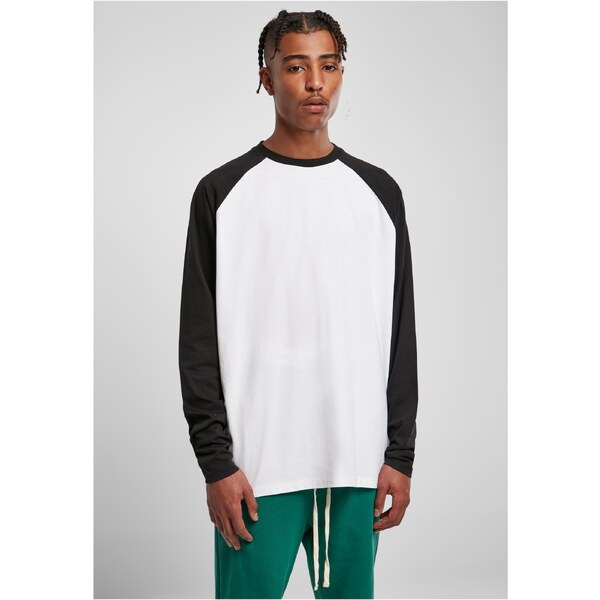 Urban Classics Organic Oversized Raglan Long Sleeves White/Black 50604125