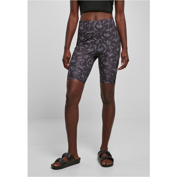 Urban Classics Womens High Waist Tech Mesh AOP Cycle Shorts 57100301