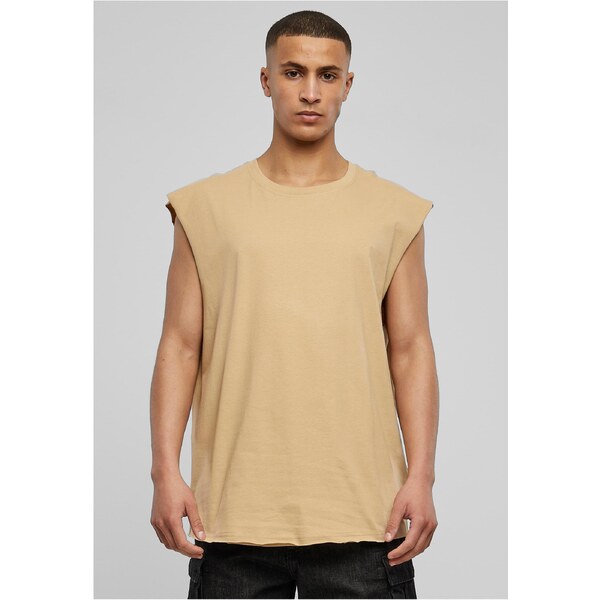 Urban Classics Open sleeveless T-shirt in beige 50548915