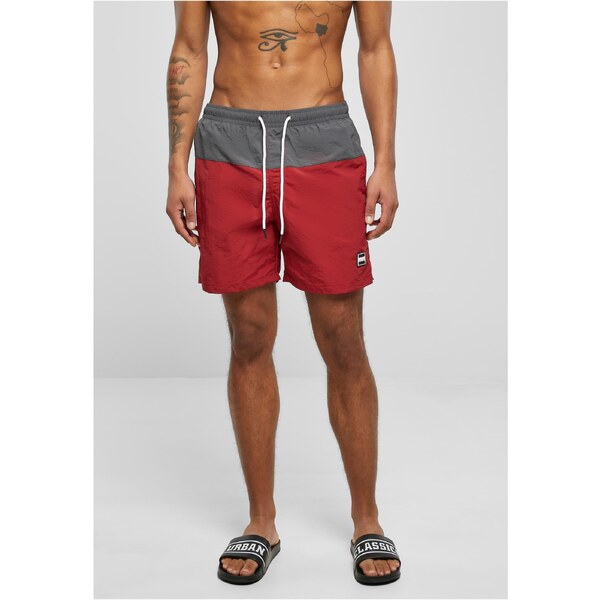 Urban Classics Block Swim Shorts tehlové/tmavé tiene 50640121