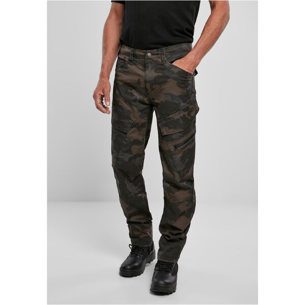 Brandit Adven Slim Fit Cargo Nohavice tmavý maskáčový vzor 50637264