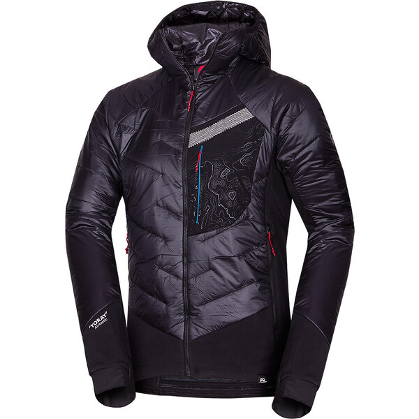 Northfinder Pánska hybridná bunda Primaloft VETERNY čierna 46815609