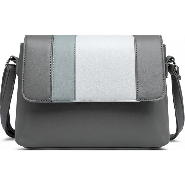 Miss Lulu Kabelka - pruhovaná crossbody, šedá 46815598