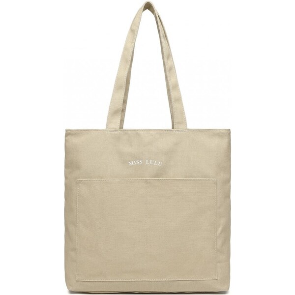 Miss Lulu Kabelka - veľká nákupná taška, látková, khaki 46832997
