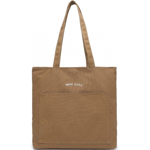 Miss Lulu Kabelka - veľká nákupná taška, látková, hnedá 63296532