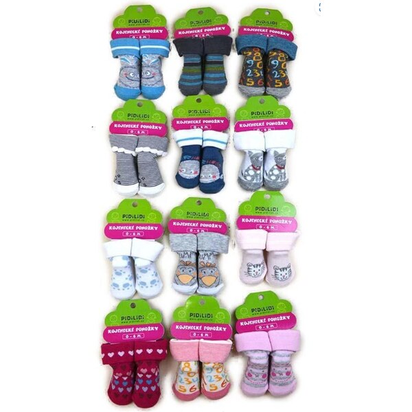 Dojčenské ponožky PIDILIDI 0-6 M PD0107 65903624