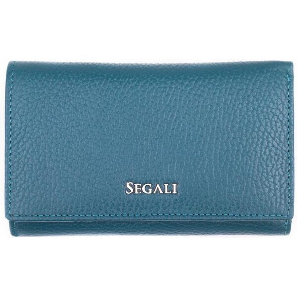 SEGALI Dámska kožená peňaženka SG-27074 petrolejová 46835428