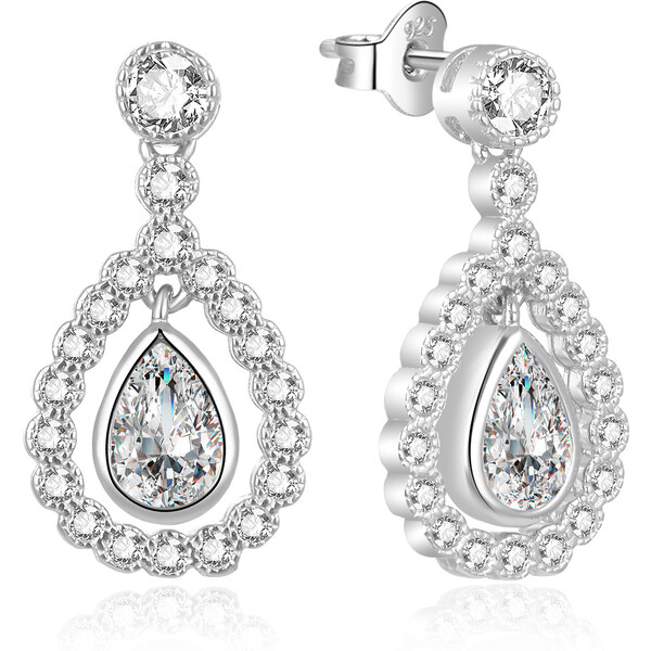 MOISS Trblietavé strieborné náušnice s kubickými zirkónmi E0003086 66586683