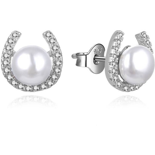 MOISS Pôvabné strieborné náušnice s perlami a zirkónmi E0003103 66579583