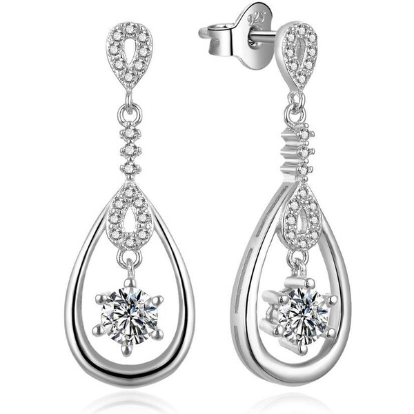 MOISS Trblietavé strieborné náušnice so zirkónmi Estera E0003084 66590884