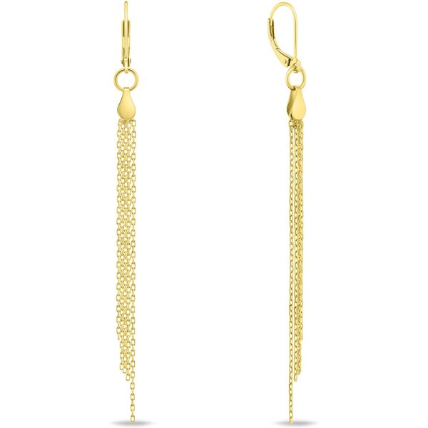 Brilio Silver Neprehliadnuteľné dlhé náušnice z pozláteného striebra 66582177