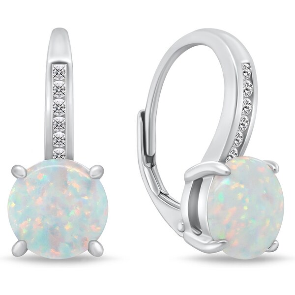 Brilio Silver Slušivé strieborné náušnice so zirkónmi a syntetickými 66594944