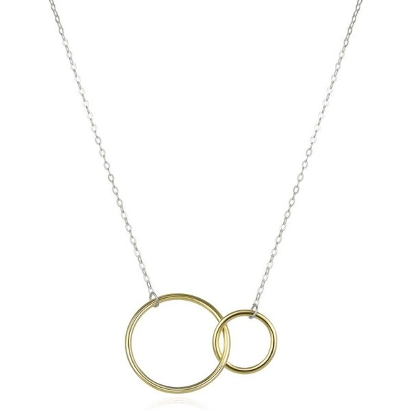 MOISS Štýlový bicolor náhrdelník Kruhy N0000289 66582857