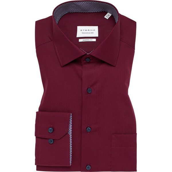 ETERNA Modern Fit pánska košeľa Ruby Porto s kontrastom Non Iron 46842965