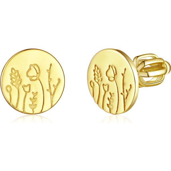 Olivie Strieborné náušnice LUČNÉ KVIETI GOLD 7924 46927159